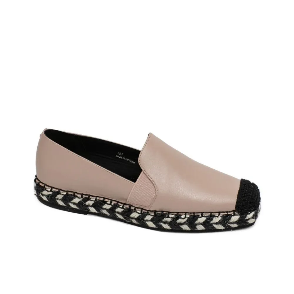 SALLY | Espadrille Skimmer Flats Sz 8 NWT black and tan